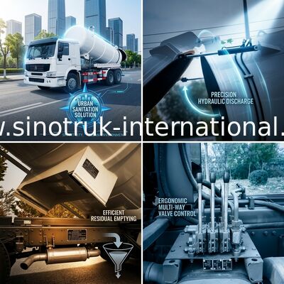 시간절약 진공 펌프를 가진 20CBM LHD 336HP 하수 오물 흡입 트럭