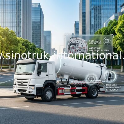 15CBM LHD 290HP를 청소하는 SINOTRUK HOWO 하수 흡수 트럭 고압