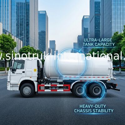 하수구 청소 장비 하수 오물 흡입 트럭 16CBM LHD 6X4 Euro2 290HP,