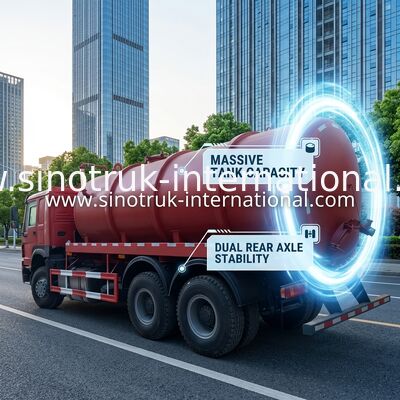 직업적인 16CBM LHD 336HP 진공 흡입 하수구 펌프 트럭/진창 트럭