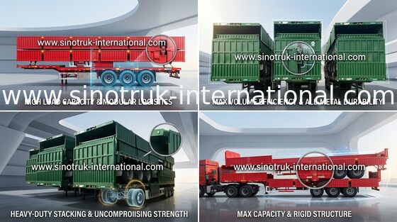 CIMC 반 높은 적재 능력을 가진 트레일러 트럭 SIONOTRUK