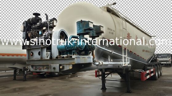 반 SINOTRUK 58000L 트레일러 트럭 부피 시멘트 탱크 운반대 트레일러 SGS 승인