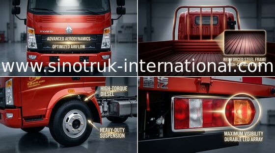 SINOTRUK HOWO 식물성 수송을 위한 트럭 5 톤 가벼운 의무