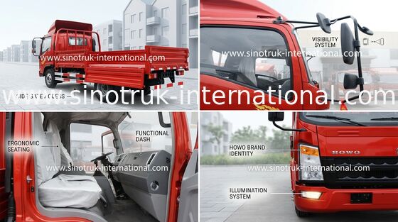 에너지 절약 가벼운 의무 트럭 SINOTRUK HOWO LHD 116HP ZZ1127D3615C1