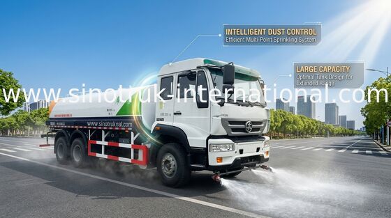 내부 반대로를 가진 SINOTRUK 20CBM 물 물뿌리개 트럭 - 부식 처리