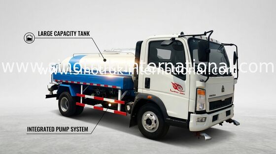 도로 내뿜기를 위한 SINOTRUK HOWO 경트럭 물 탱크 트럭 5-8CBM
