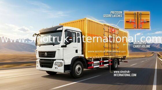 높은 보안 밴 Cargo Truck SINOTRUK HOWO 4X2 LHD 유로 2 화물 자동차 차량