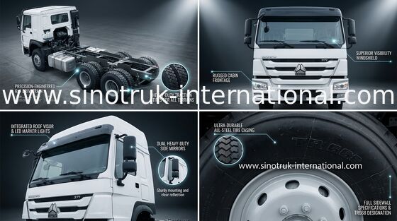 수송을 위한 SINOTRUK HOWO 화물 트럭 유로 2 LHD 6X4 336HP HW76 오두막
