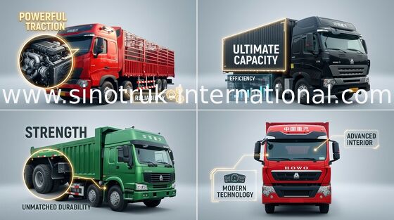 담 화물 말뚝 트럭 SINOTRUK HOWO 수용량 30-60 톤 8X4 LHD Euro2