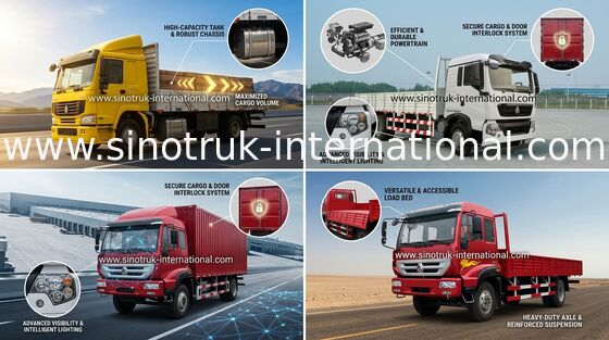 에너지 절약 상품 수송 화물 트럭 4X2 16 톤 LHD Euro2 290HP