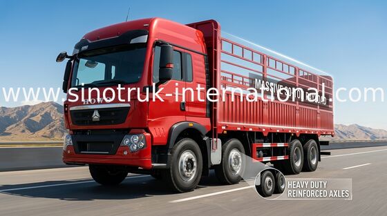 창고 유형 화물 말뚝 트럭 SINOTRUK HOWO 8X4 LHD Euro2 336HP
