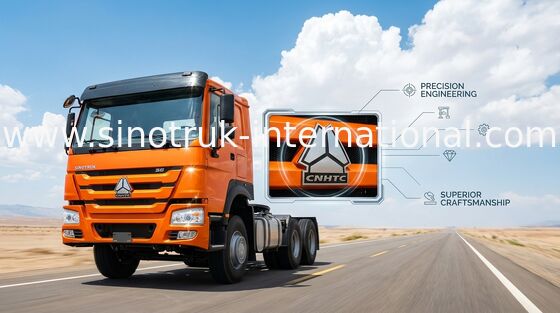 주황색 SINOTRUK HOWO 토우 트랙터 트럭 RHD 10는 371 HP ZZ4257S3241W를 선회합니다