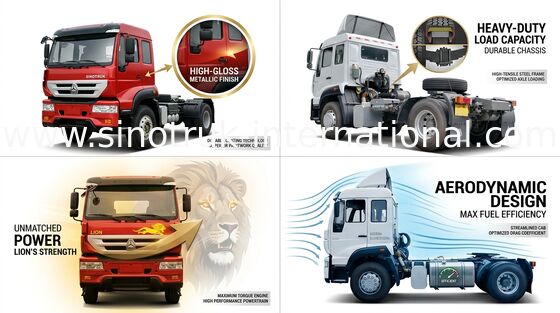 tractor Truck 4X2 Euro2 266HP 18Tons ZZ4181M3611W SINOTRUK 황금 황태자
