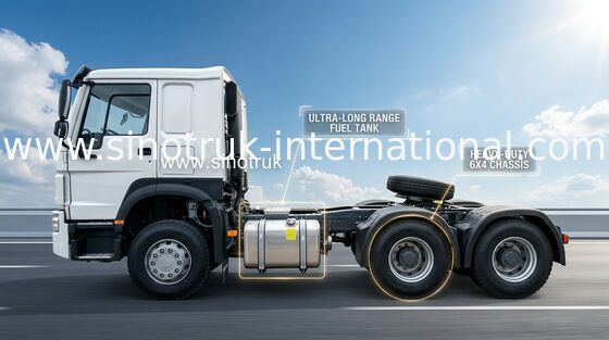 시노트루크 호워 트랙터 트럭 라이하드 10Wheels 400Hp 6 × 4 HW76 백색