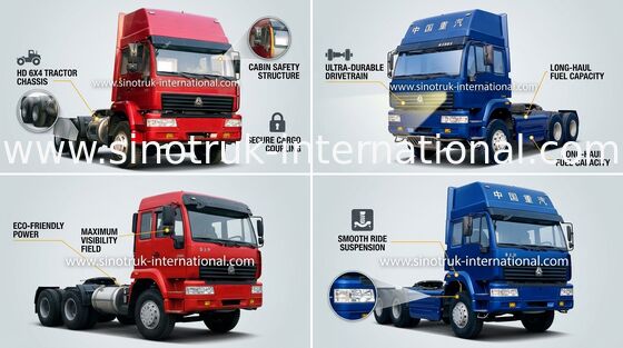 LHD 6X4 Euro2 290HP ZZ4251M3241W 트랙터 트럭 SINOTRUK 황금 황태자