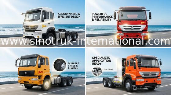 트랙터 트럭 SINOTRUK 황금 황태자 6X4 Euro2 336HP 25Tons ZZ4251N3241W