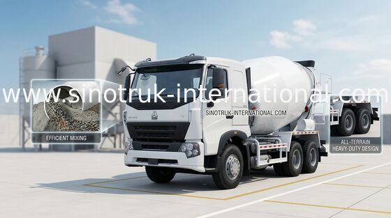 9CBM 구체 믹서 트럭 SINOTRUK HOWO A7 336HP 6X4 LHD ZZ5257GJBN3647N1