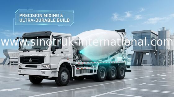 구체 믹서 트럭 SINOTRUK HOWO 12CBM Euro2 290HP 6X4 RHD ZZ5257GJBM4048W