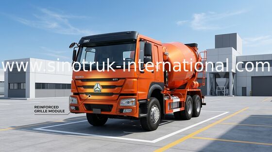 102 km/H SINOTRUK HOWO 콘크리트 믹서 트럭 371HP 10CBM LHD 6x4