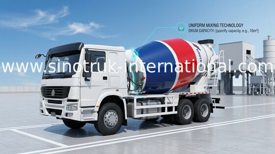 SINOTRUK HOWO 구체 믹서 트럭 10CBM 290HP 6X4 LHD ZZ5257GJBM3841W