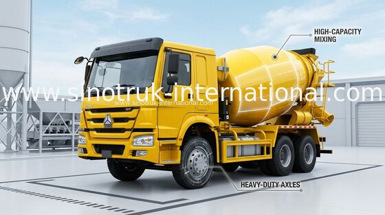 구체 믹서 트럭 SINOTRUK HOWO 12CBM Euro2 336HP 6X4 LHD ZZ5257GJBN4048W