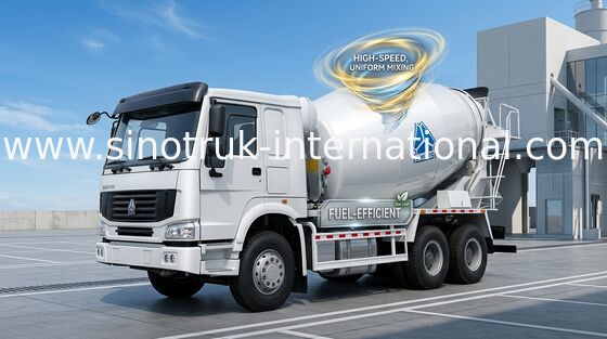 구체 믹서 트럭 SINOTRUK HOWO 12CBM Euro2 371HP 6X4 RHD ZZ5257GJBN4048W