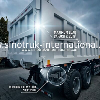 SINOTRUK HOWO 400HP 킵 덤프 트럭 건설용 A7 군사 벙퍼 경고 라이트