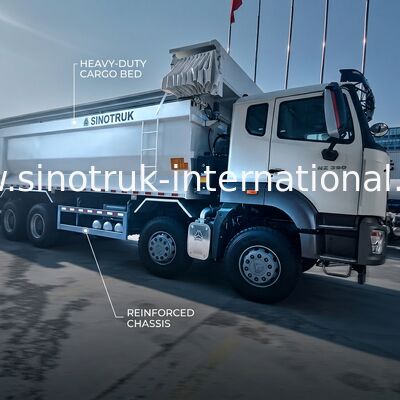 시노트루크 호한 신호 8X4 덤프 트럭 380hp 12 바퀴 흰색 H77L ZZ3317V386JB1R U 타입