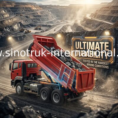 시노트룩 HOWO N7 팅퍼 덤프 트럭 6 × 4 10 바퀴 380hp 수출용 U 타입 풀기 쉽습니다