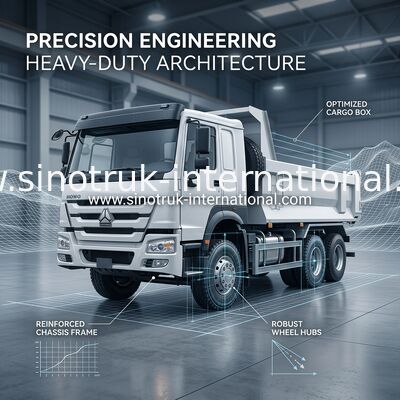 RHD를 사용하여 파기 위한 SINOTRUK HOWO 6x4 400HP Ｕ 타입 백색 덤프트럭