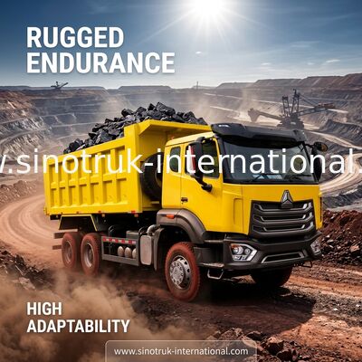 시노트룩 템퍼 덤프 트럭 NX 6 × 4 10 바퀴 웨이차이 380HP 큰 트레이