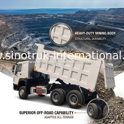 시노트룩 호보 사용 된 템퍼 덤프 트럭 371HP 또는 375HP 6 × 4 리모델링