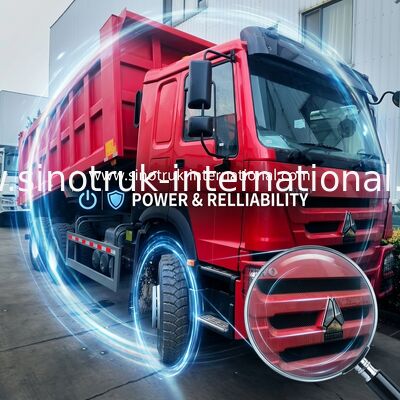 시노트룩 호보 틱퍼 덤프 트럭 380HP 6 × 4 하이바 수압 실린더 광산용