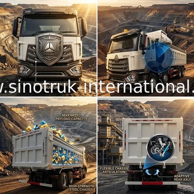 건설을 위한 SINOTRUK HOHAN 8×4 내보자 덤프트럭