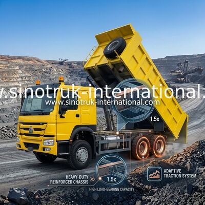 높은 마력 400HP HOWO 내보자 덤프트럭 LHD 6x4 10 바퀴