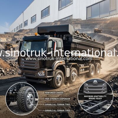 371HP SINOTRUK HOWO 내보자 덤프트럭 RHD 8×4