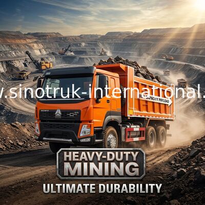 SINOTRUK 오렌지색 HOWO 371HP 6x4 내보자 덤프트럭 30T 로딩