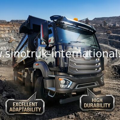LHD 8×4 10 바퀴 HOWO 내보자 덤프트럭 높은 마력 371HP