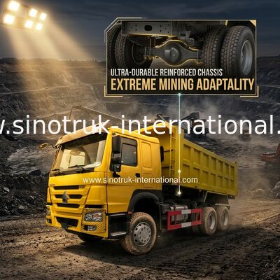건설 A7을 위한 SINOTRUK HOWO 400HP 내보자 덤프트럭은 ZZ3257V3847B1을 노랗게 합니다