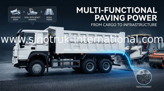 화이트 색에서 SINOTRUK 호워 내보자 덤프트럭 LHD 6X4 371HP