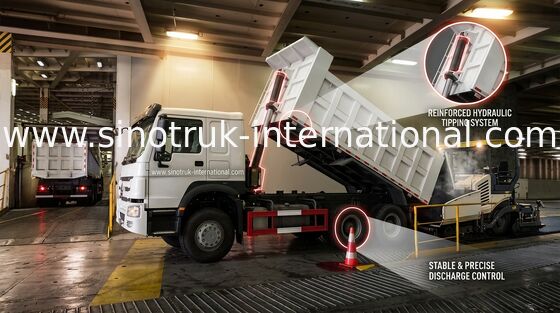 266HP LHD SINOTRUK HOWO 6x4 덤프트럭 ZZ3257M4147W