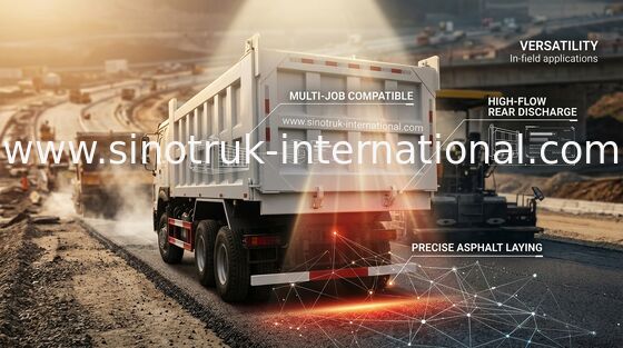 하얀 336HP SINOTRUK HOWO 6x4 덤프트럭 25 톤 LHD