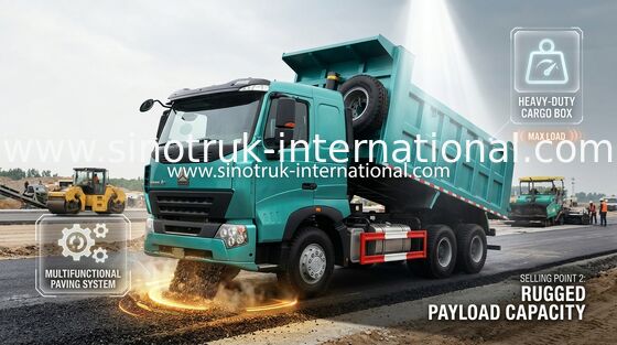 파란 색깔에 있는 SINOTRUK HOWO A7 건축 팁 주는 사람 덤프 트럭 6 x 4 290HP