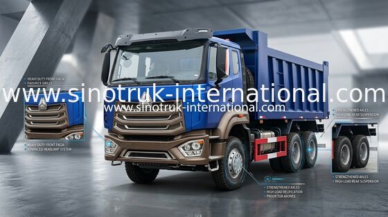 건축을 위한 유로 2 371hp Howo 6x4 덤프 트럭