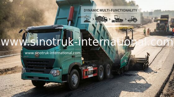ZZ3257M3847N1 Howo 팁 주는 사람 트럭 Sinotruk 엔진 연료 소모량 8×4 구동 장치형