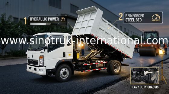 Sinotruk Howo 라이트 듀티 덤프 트럭 4×2 Rhd 8톤 116hp