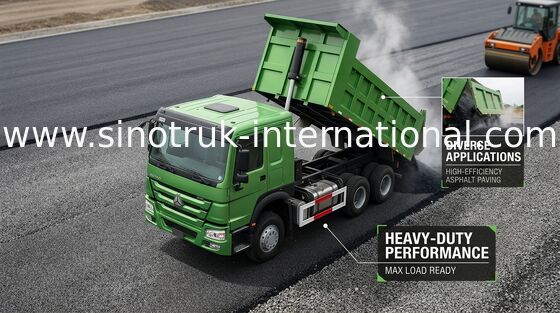 SINOTRUK HOWO 덤프 트럭 포좌 371HP 8X4 LHD 상업적인 덤프 트럭 31 톤 28CBM
