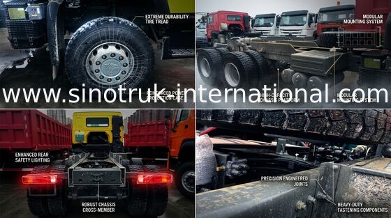 건설 SINOTRUK HOWO 6x4를 위한 336HP 내보자 덤프트럭