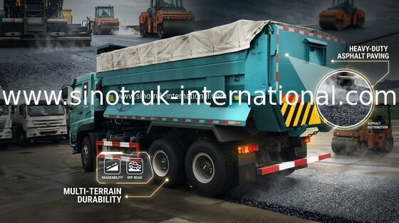 SINOTRUK 덤프 트럭 건설물자를 나르는 공공 토목 공사를 위한 25 - 40 톤