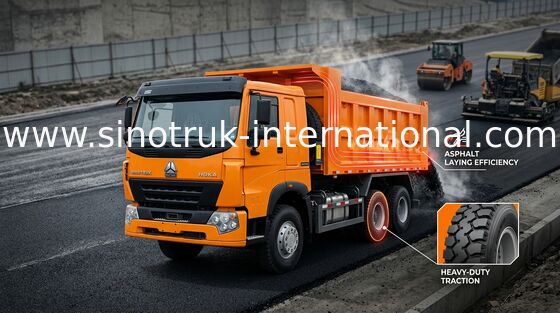 30 - 적재 건설물자를 위한 덤프 트럭 40 톤 SINOTRUK LHD 371HP 6X4